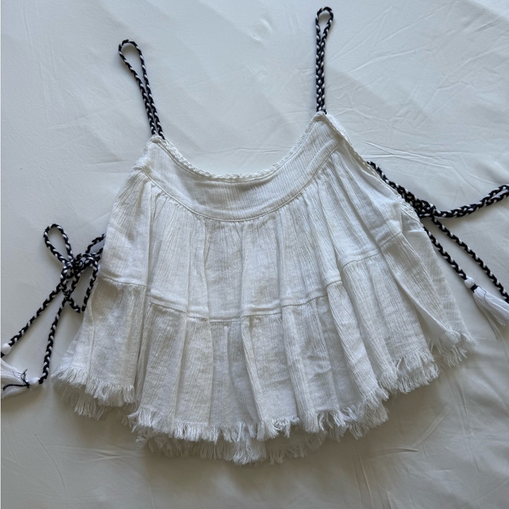 Aerie White Boho Tank